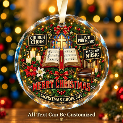 Church Choir Personalized Glass Ornament | 5To9Vibe