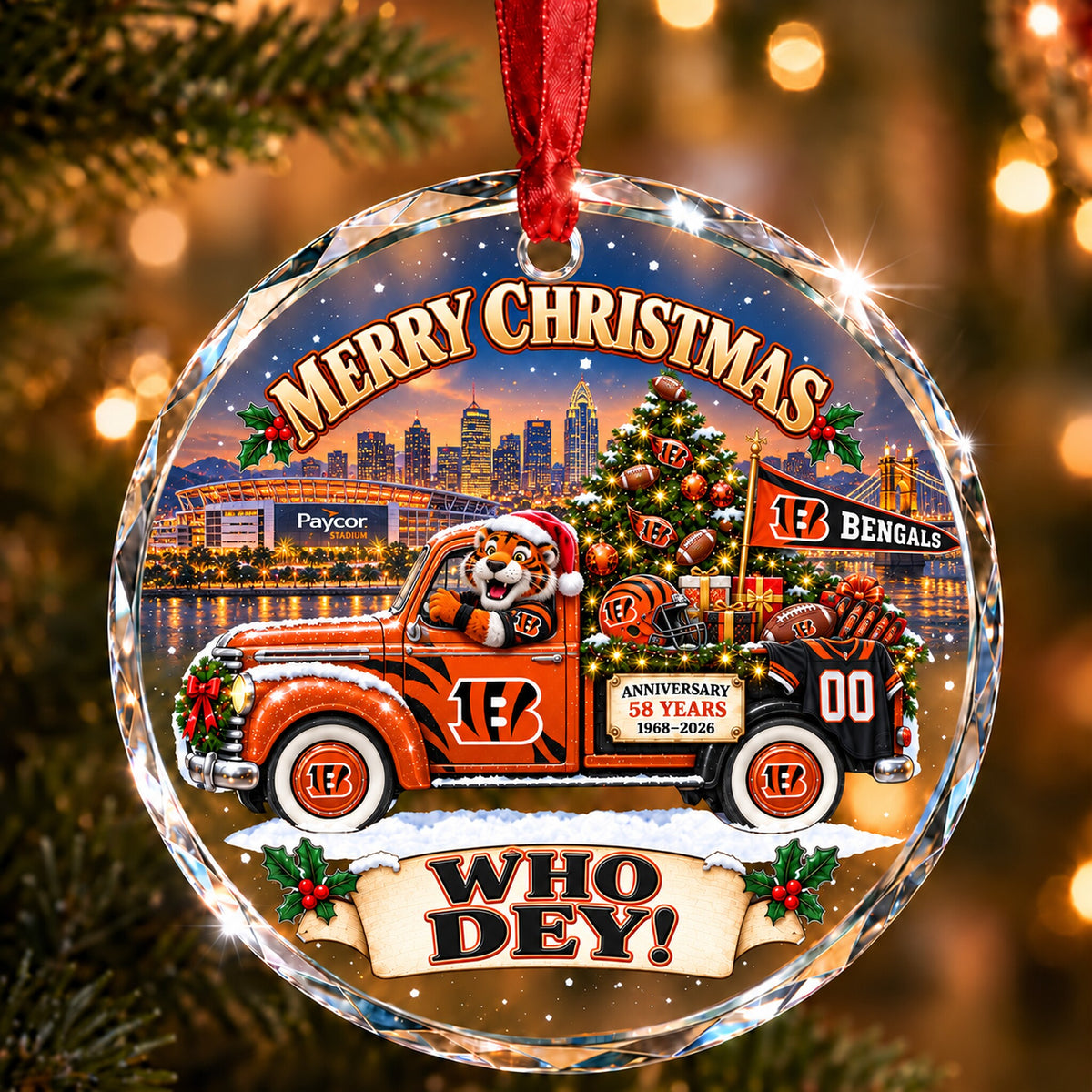 Football team Style 07 Glass Ornament mockup | 5To9Vibe