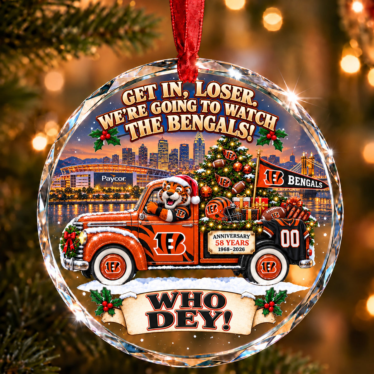 Football team Style 07 Glass Ornament mockup | 5To9Vibe