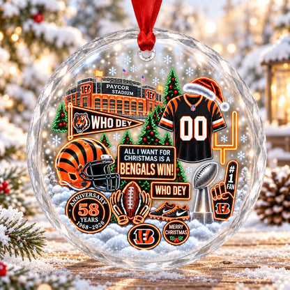 All Football Teams Christmas Stadium Snow Vibe Glass Ornament With Gift Box - 5to9vibe
