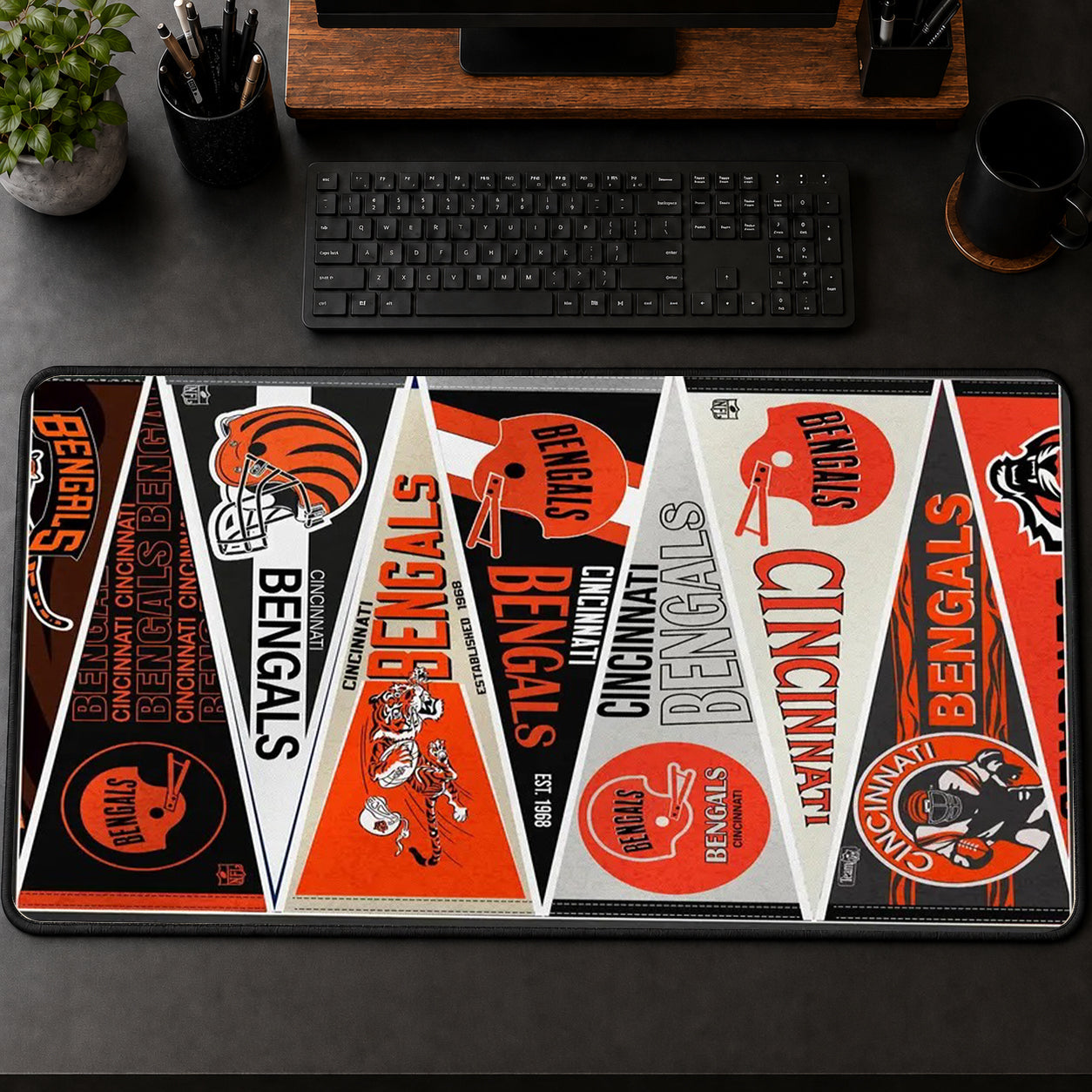 All Football Teams Vintage Anniversary For Fans Desk Mat Mouse Pad Trending - 5to9vibe