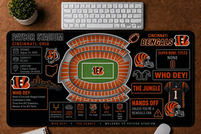 All Football Stadium Infographic Desk Mat Mouse Pad Plus Size Trending - 5to9vibe