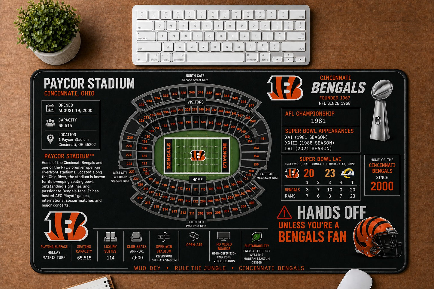 All Football Stadium Schematic Desk Mat Mouse Pad Plus Size - 5to9vibe