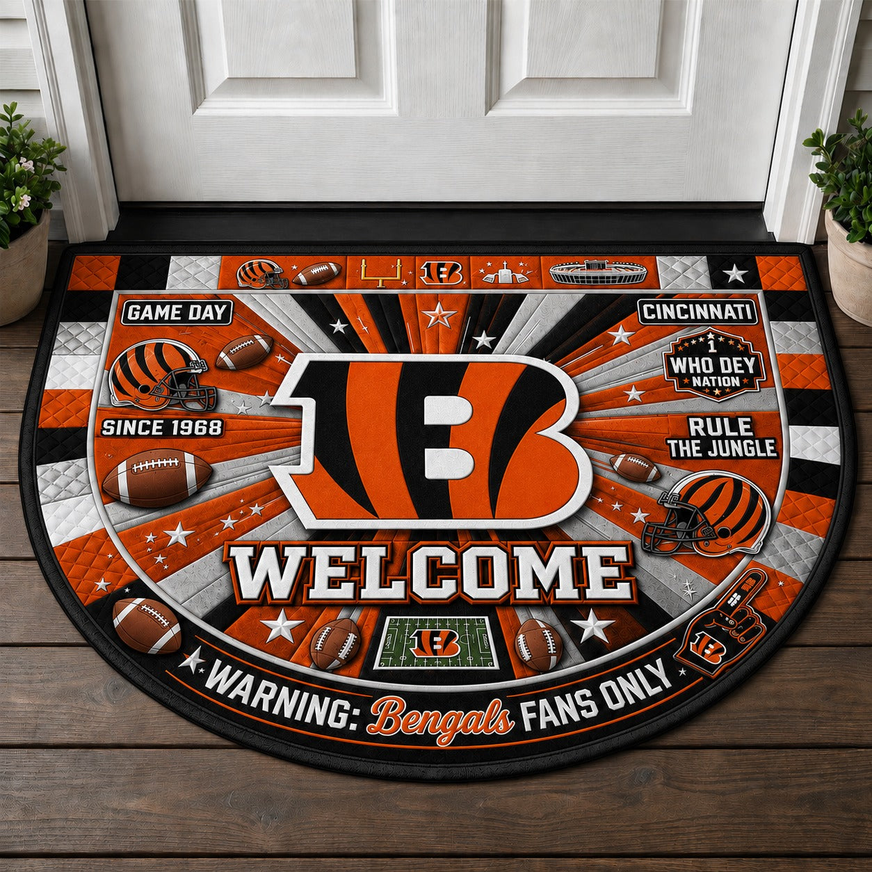 Football All Teams Custom Premium Welcome Mat – Personalized Doormat