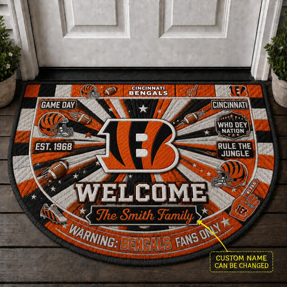 Official-Inspired Football Fan Custom Premium Welcome Mat – Personalized Doormat