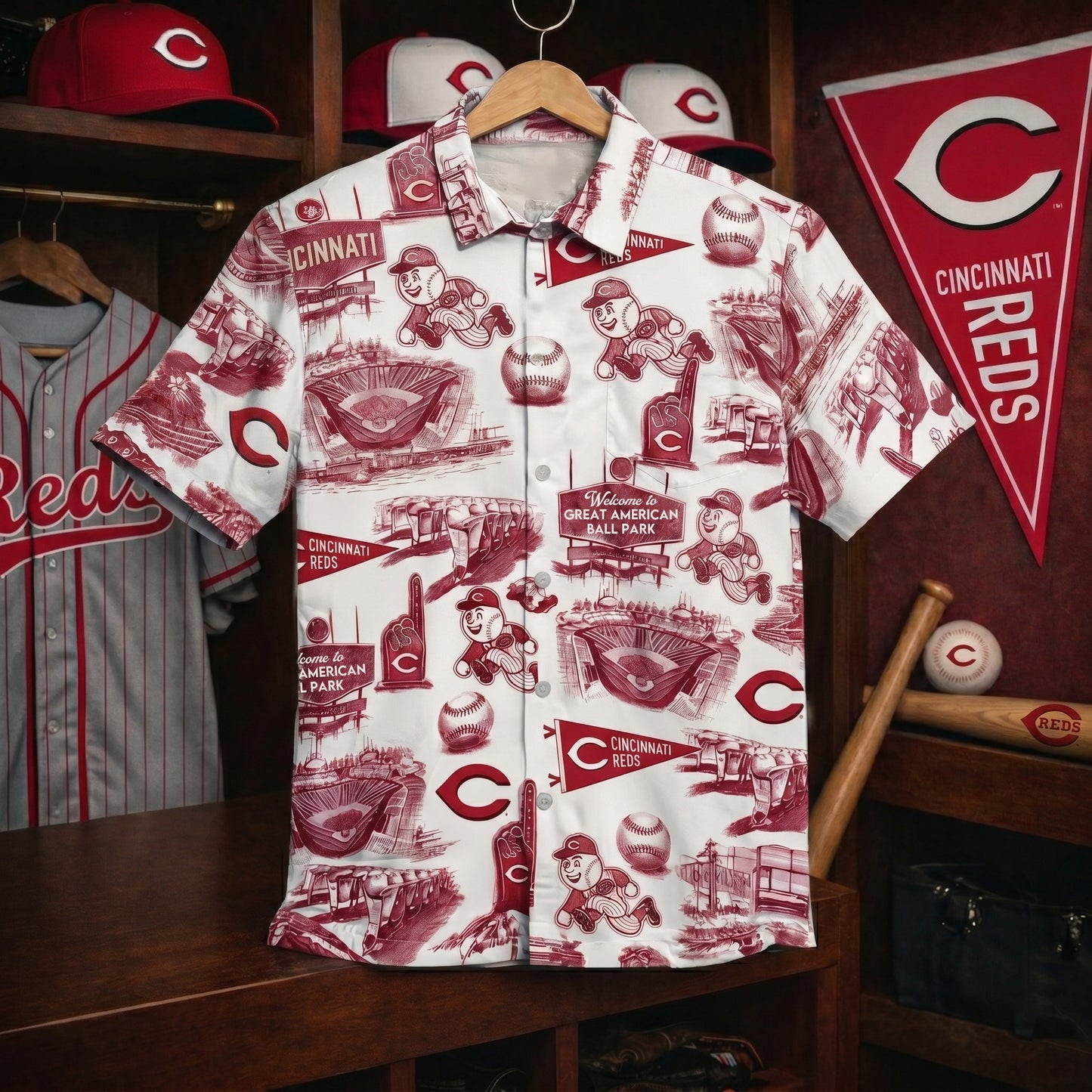 LAD Baseball Stadium SGA Blue Vibe Unisex Hawaiian Shirt