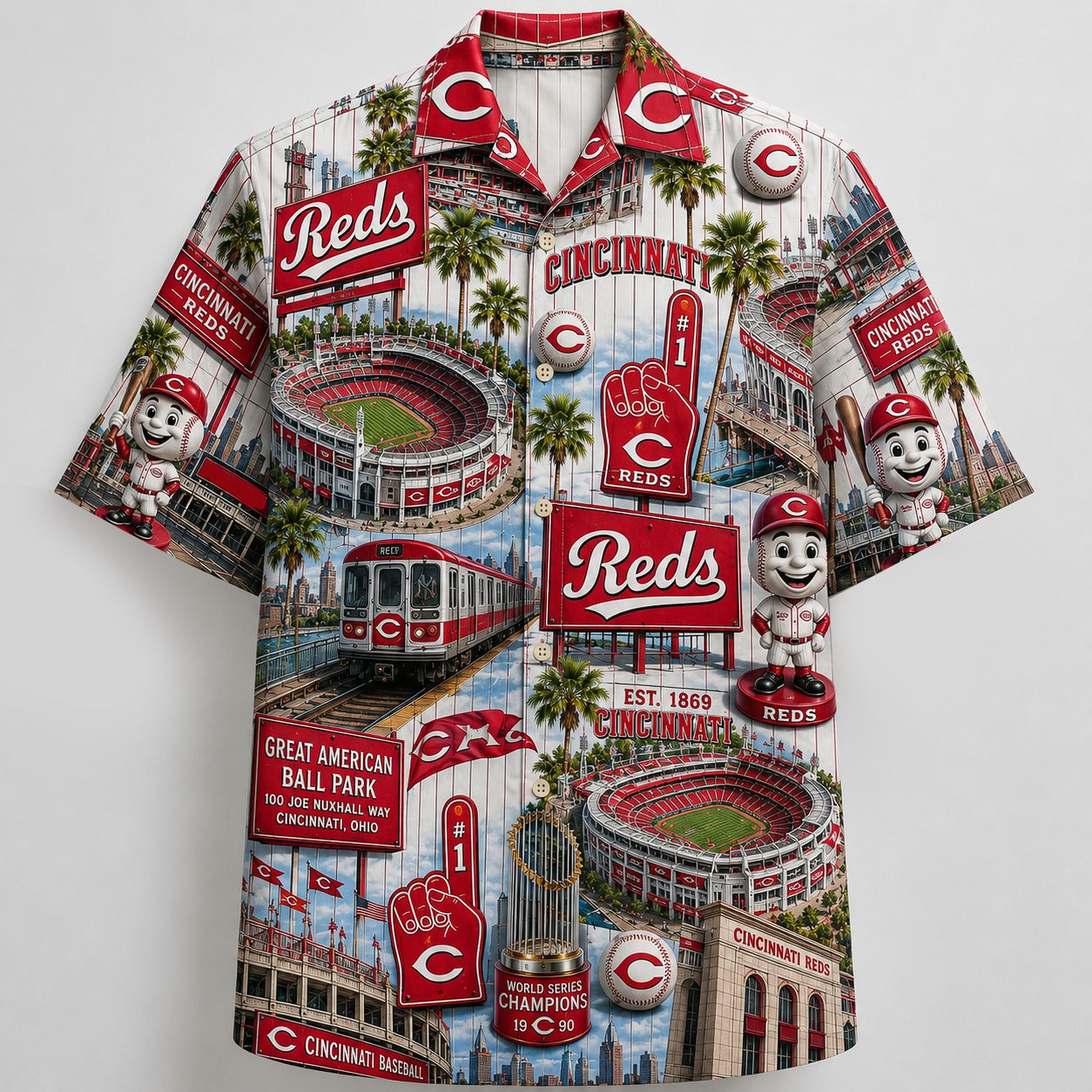 All Baseball Teams Iconic Moments Aloha Shirt for Baseball Fans Button Up Unisex Hawaiian Shirt For Men and Women