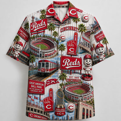 All Baseball Teams Iconic Moments Aloha Shirt for Baseball Fans Button Up Unisex Hawaiian Shirt For Men and Women