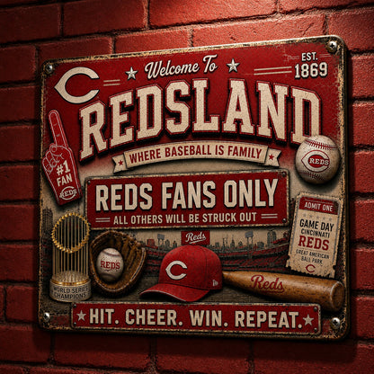 All Baseball Fans Teams Only Vintage Metal Sign - 5to9vibe