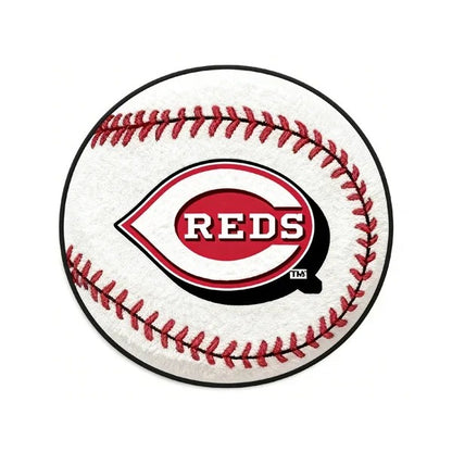 All Baseball Teams Baseball-Shaped Logo Baseball Fan Custom Quilted Print Premium Welcome Mat Washable Black Border – Personalized Baseball Doormat