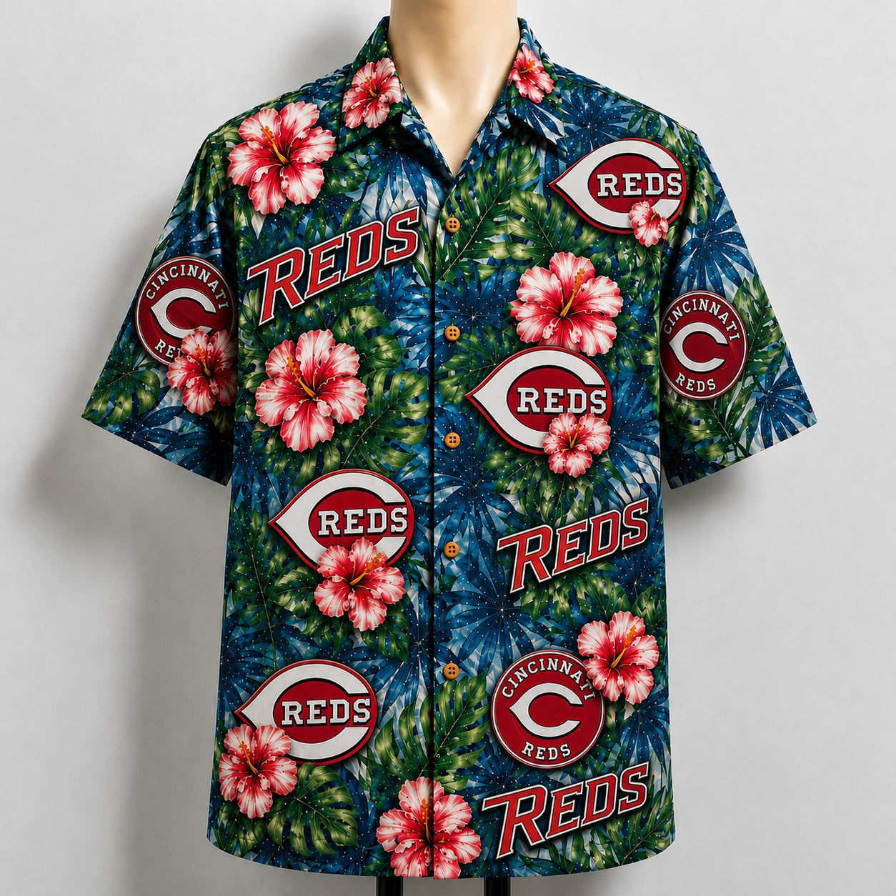 All Baseball Teams Paradise Hibiscus Button-Up Unisex Hawaiian Shirt For Men and Women