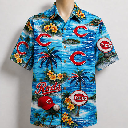 All Baseball Teams Coastal Paradise Button-Up Unisex Hawaiian Shirt For Men and Women