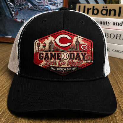 All Teams Baseball Game Day Leather Patch Premium Mesh Snap Back Cap | Trucker Cap