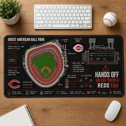 All Baseball Legendary Stadiums Masterplan Desk Mat Mouse Pad Plus Size - 5to9vibe