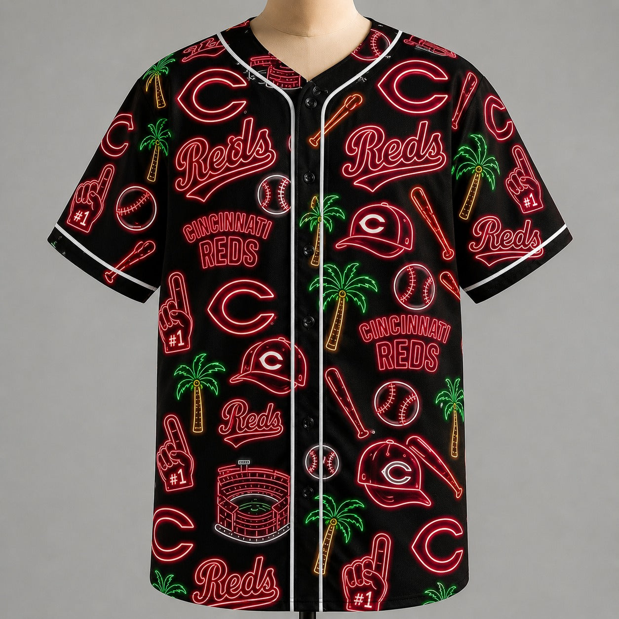 All Baseball Jersey Teams Neon Pattern Vibe Summer Party Baseball Jersey For Men and Women