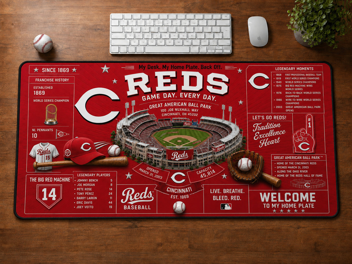 All Baseball Franchise History Stadiums Masterplan Desk Mat Mouse Pad Plus Size - 5to9vibe