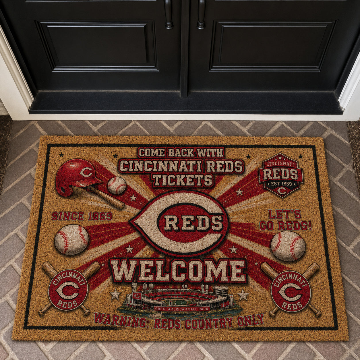 Alfombra personalizada de bienvenida premium de equipo de la MLB – Felpudo de béisbol personalizado