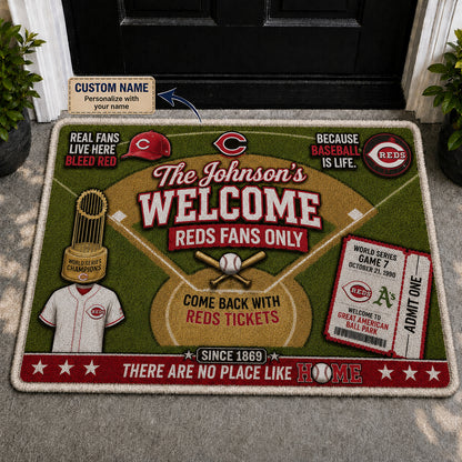 Alfombra personalizada de bienvenida premium de equipo de la MLB – Felpudo de béisbol personalizado