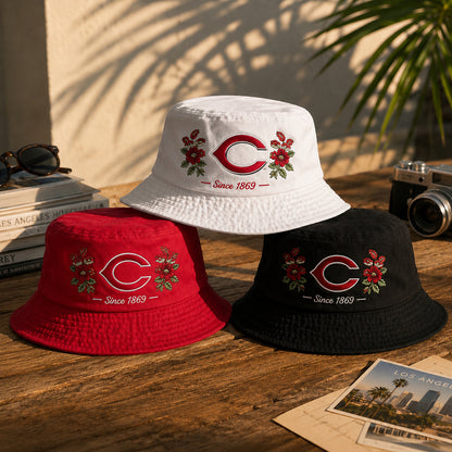 All Teams Embroidery Bucket Hat Baseball  Embroidery Bucket Hat With Logo and Flower Custom- 5to9vibe