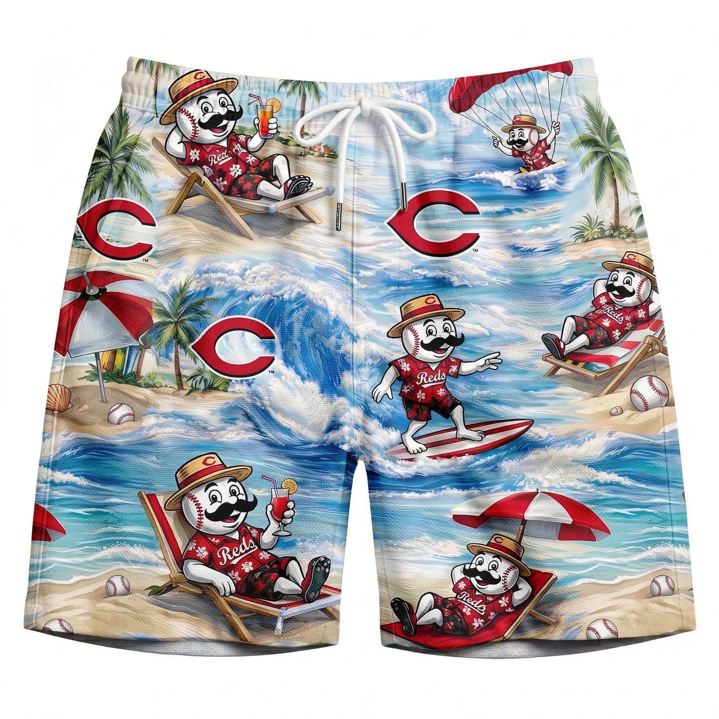 HA Baseball Mascot Beach Viber Button-Up Unisex Hawaiian Shirt For Men & Women