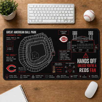 All Baseball Legendary Stadiums Masterplan Desk Mat Mouse Pad Plus Size - 5to9vibe