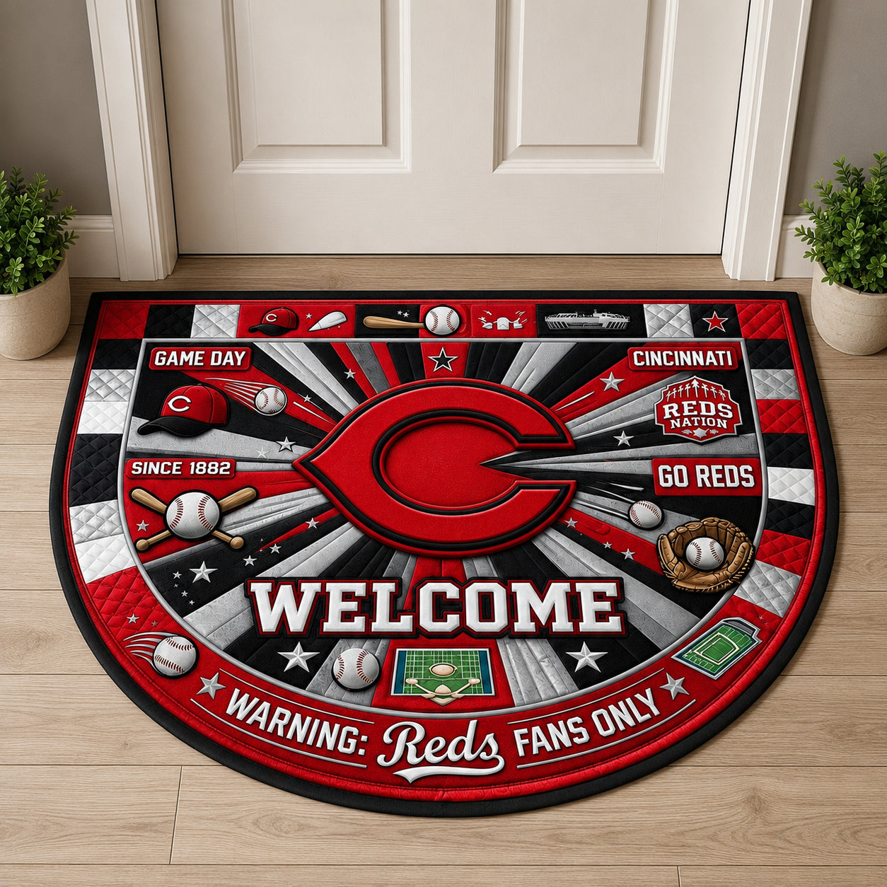 Alfombra personalizada de bienvenida premium de equipo de la MLB – Felpudo de béisbol personalizado