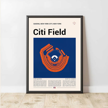 Baseball Stadium Seating Diagram - Vertical Poster - 5to9vibe