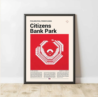 Baseball Stadium Seating Diagram - Vertical Poster - 5to9vibe