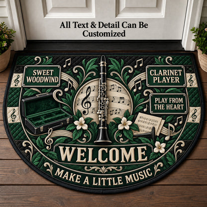 Clarinet Player Personalized Half Round Mat | 5To9Vibe