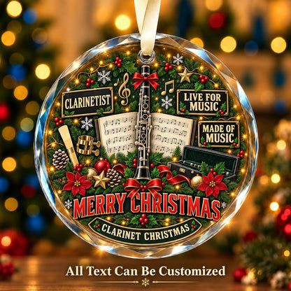 Clarinetist Personalized Glass Ornament | 5To9Vibe