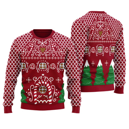 Classic Gingerbead House Women's Ugly Christmas Sweater