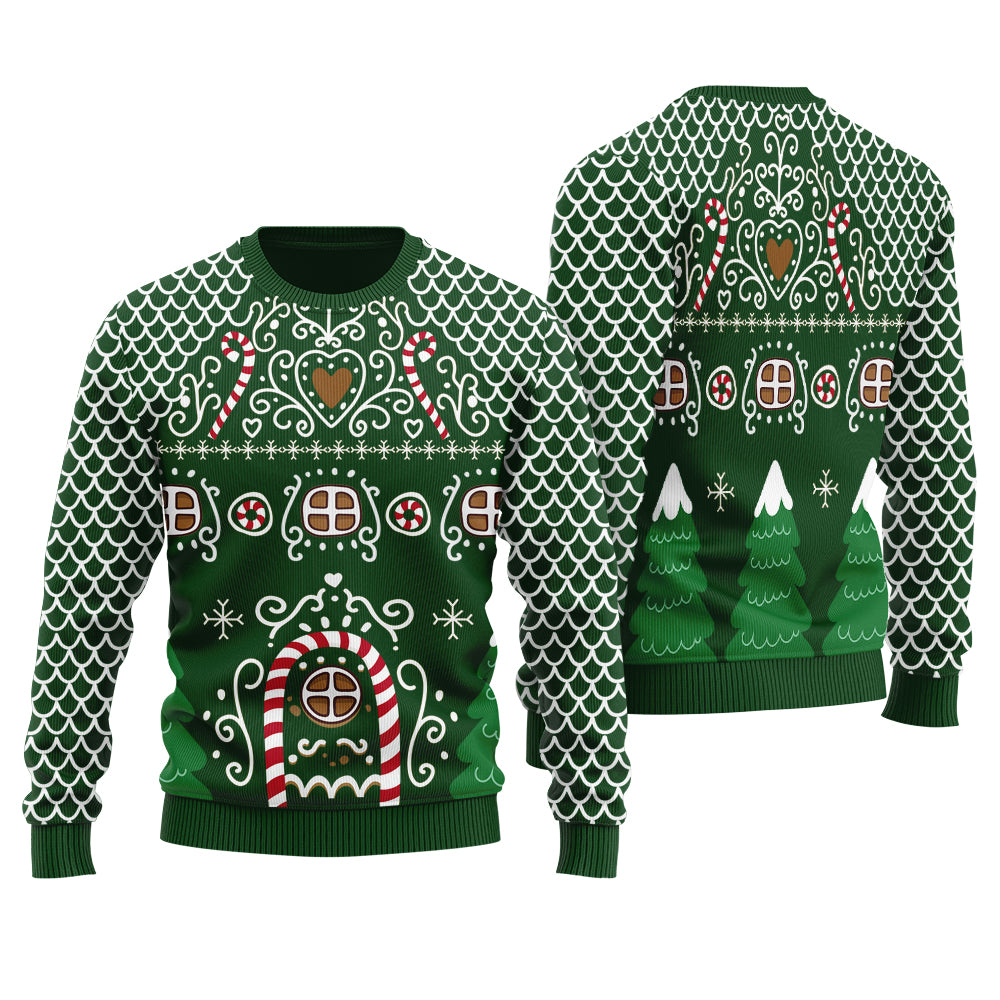 Classic Gingerbead House Women's Ugly Christmas Sweater