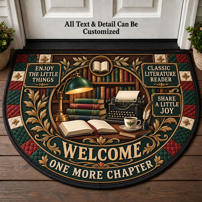 Classic Literature Reader Personalized Half Round Mat | 5To9Vibe