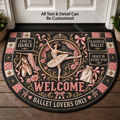 Classical Ballet Personalized Half Round Mat | 5To9Vibe