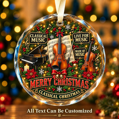 Classical Music Personalized Glass Ornament | 5To9Vibe