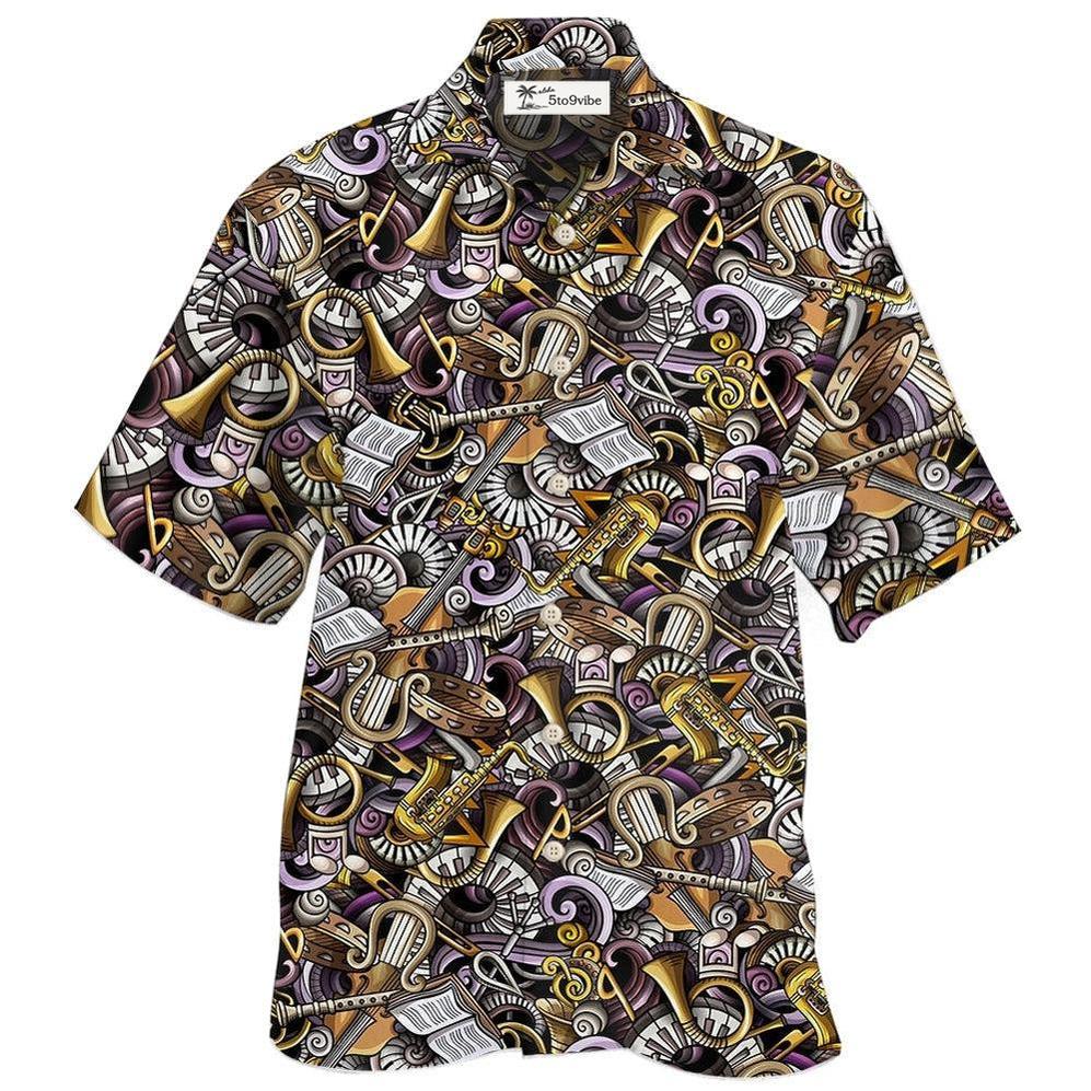 Hawaiian Shirt / Adults / S Music Classical Make Me Happy - Hawaiian Shirt 