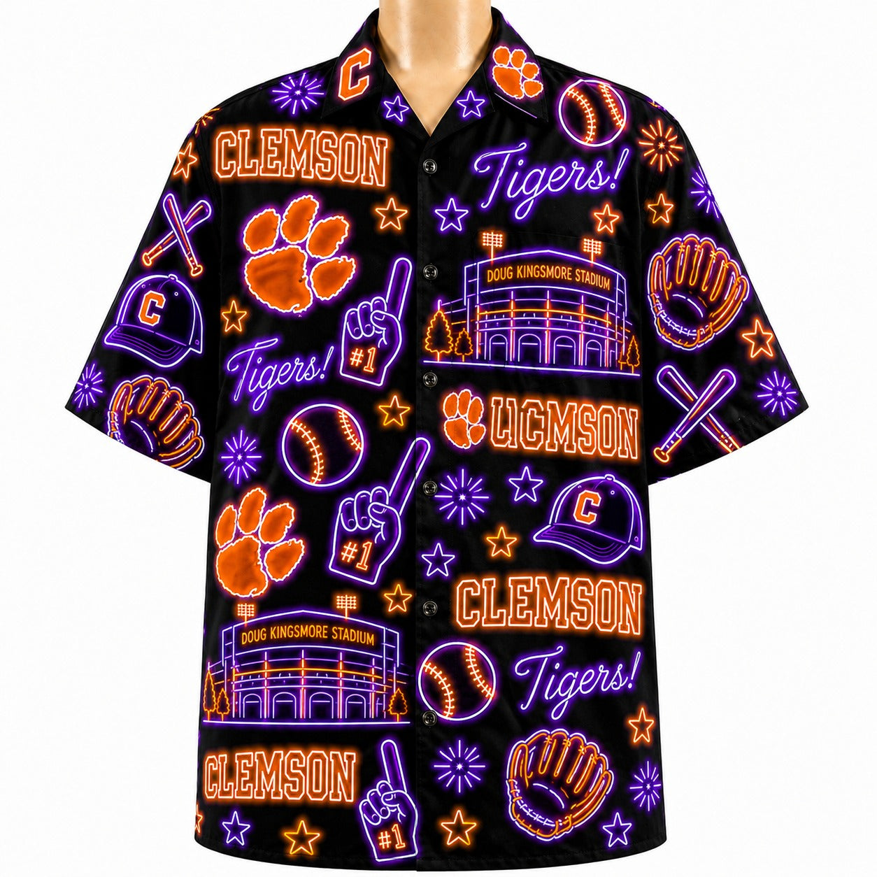 All College Basketball Teams Neon Viber Unisex Hawaiian Shirt For Men & Women