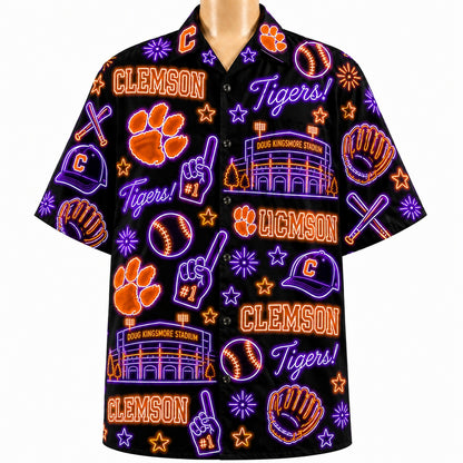 All Baseball College Teams Neon Viber Unisex Hawaiian Shirt For Men & Women