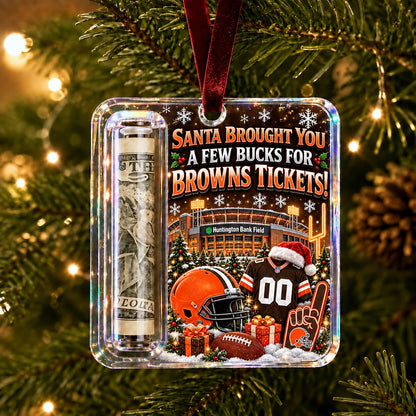 All Football Teams Football Stadium Christmas Money Holder Glass Ornament - 5to9vibe