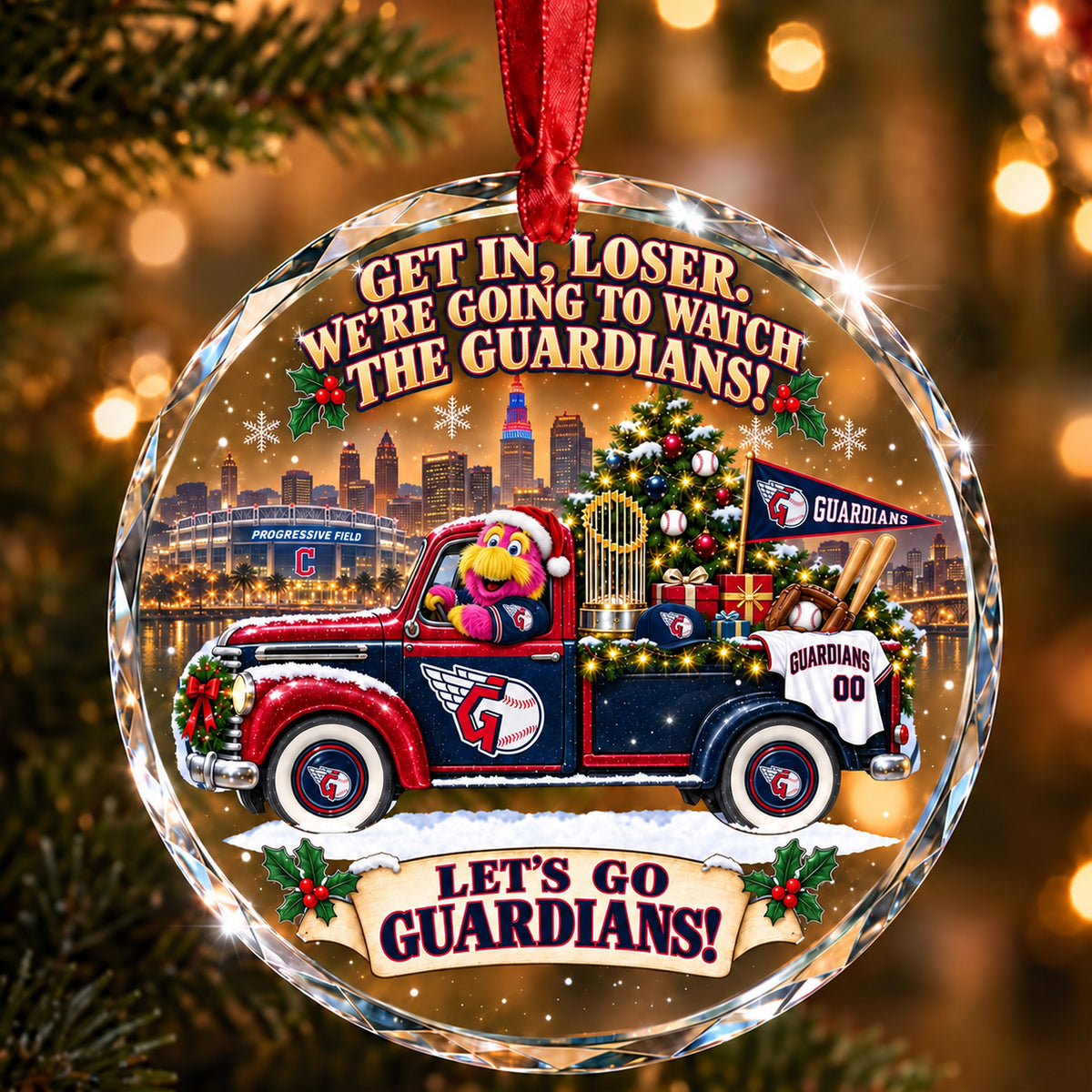 Baseball team Style 09 Glass Ornament mockup | 5To9Vibe
