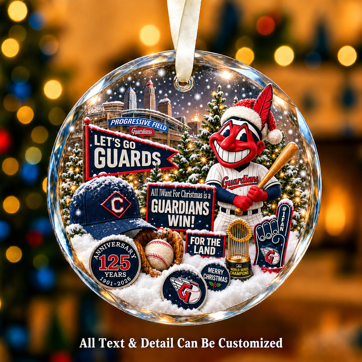 Baseball team Style 09 Glass Ornament mockup | 5To9Vibe