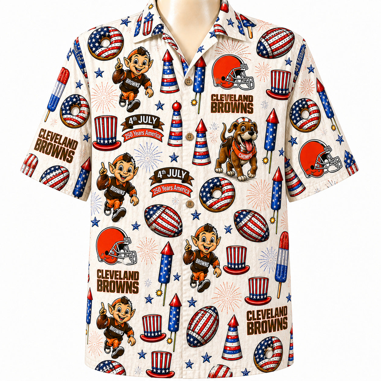 All Football Teams 4th July 250 Years Anniversary America Premium Unisex Hawaiian Shirt For Men and Women