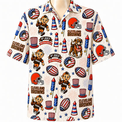 All Football Teams 4th July 250 Years Anniversary America Premium Unisex Hawaiian Shirt For Men and Women