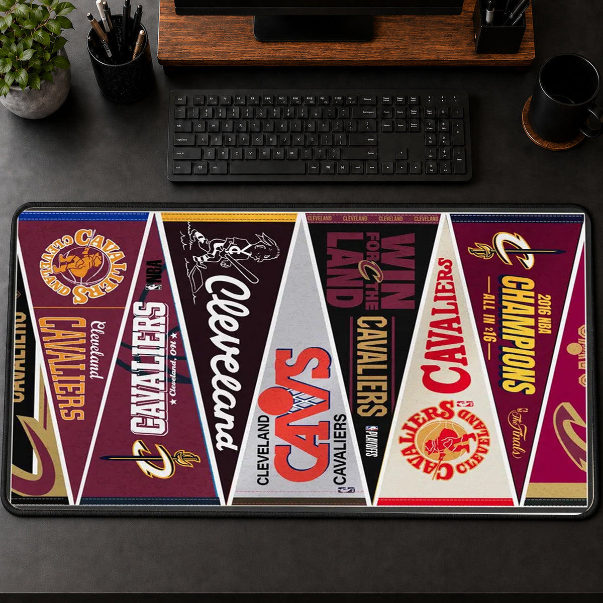 All Basketball Teams Vintage Pennant Anniversary For Fans Desk Mat Mouse Pad Trending - 5to9vibe