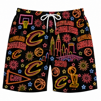 All Basketball Teams Neon Pattern Vibe Summer Party Button-Up Unisex Hawaiian Shirt For Men and Women
