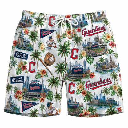 CC Baseball Teams Scenic Pattern Button-Up Unisex Hawaiian Shirt For Men and Women