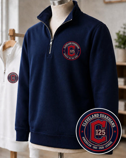 All Baseball Teams Embroidered Logo Anniversary  Premium Quarter Zip Sweatshirt, Inspired Quarter Zip Sweater, Unisex Baseball Sweatshirt