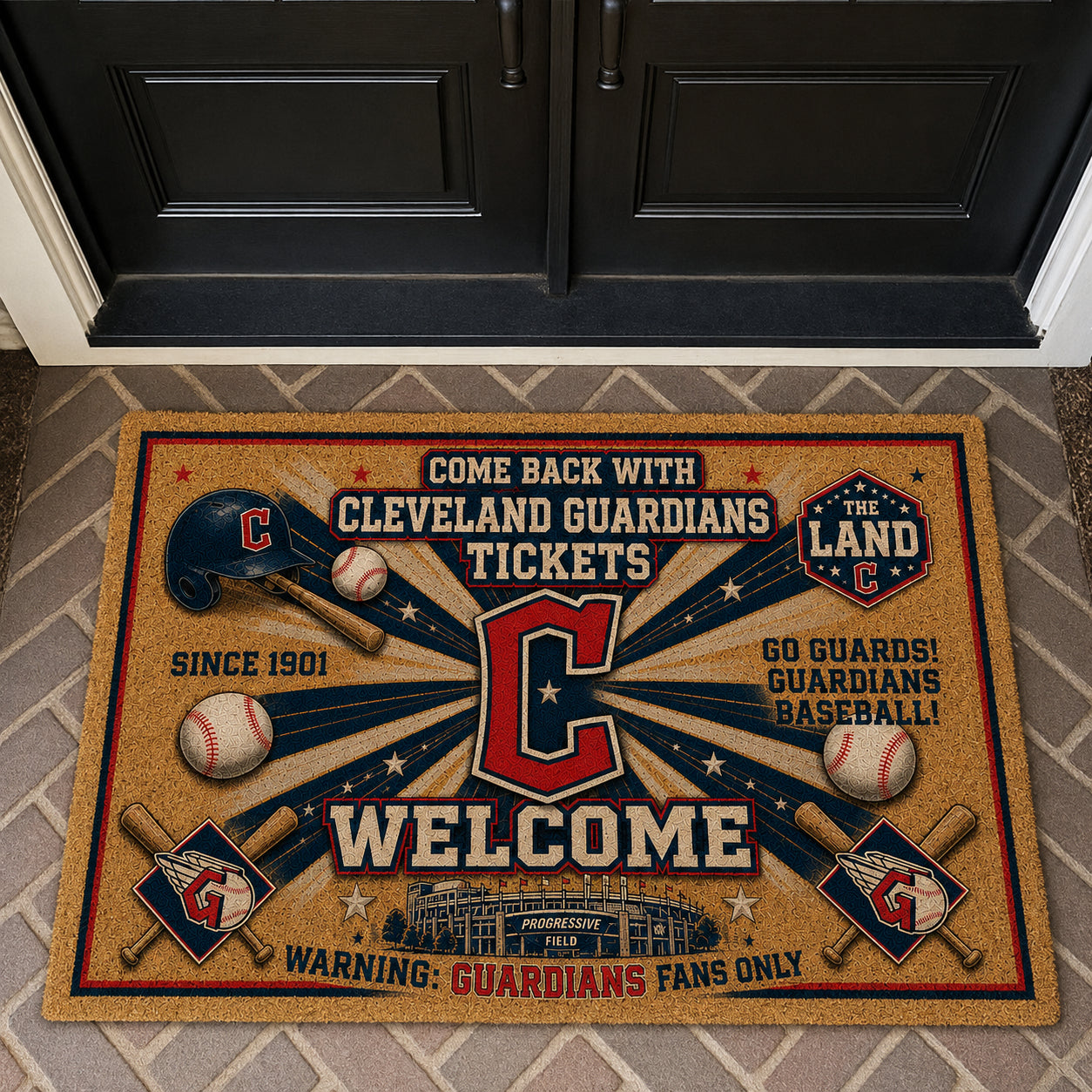 Alfombra personalizada de bienvenida premium de equipo de la MLB – Felpudo de béisbol personalizado