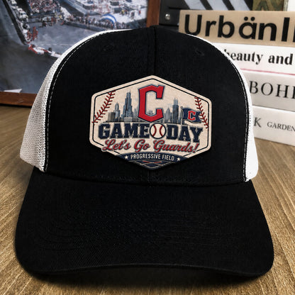 All Teams Baseball Logo Game Day Leather Patch Premium Mesh Snap Back Cap | Trucker Cap