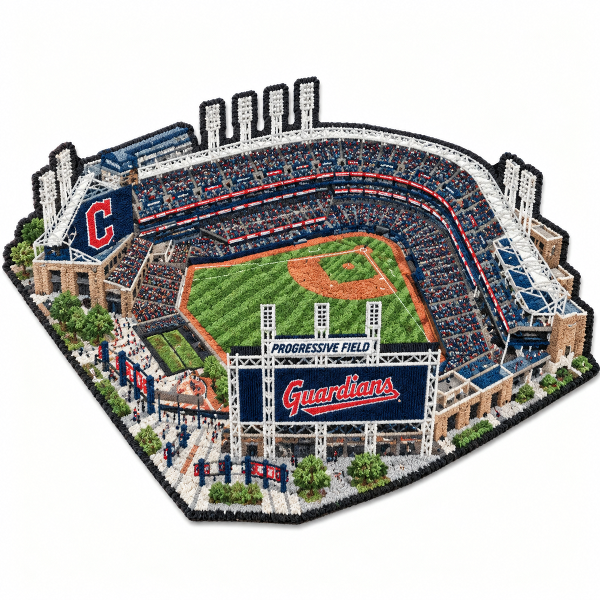 All Baseball Teams Stadium Baseball Fan Custom Quilted Print Premium Welcome Mat Washable Black Border – Personalized Baseball Doormat